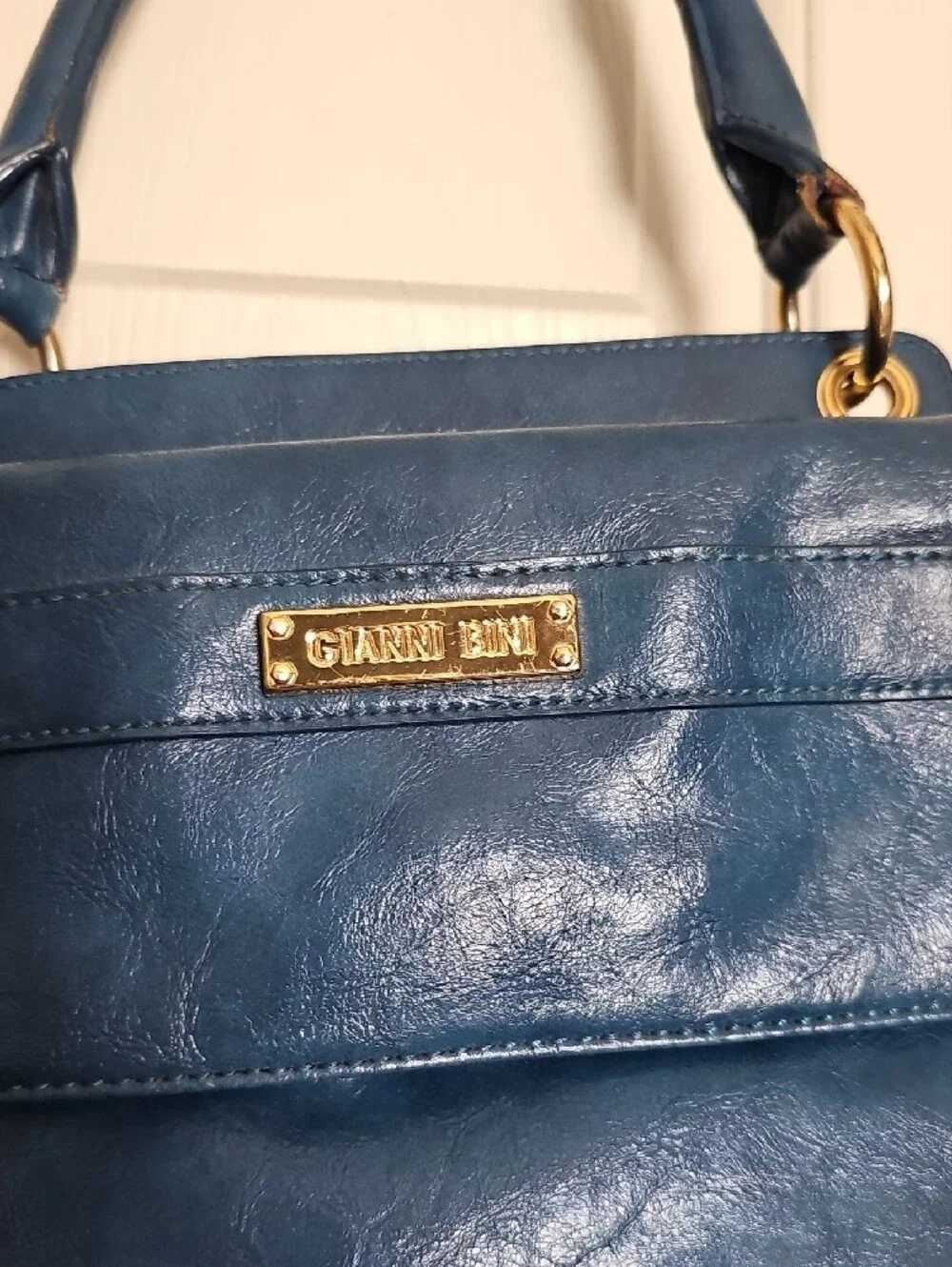 Gianni Bini Navy Bow-Front Shoulder Bag